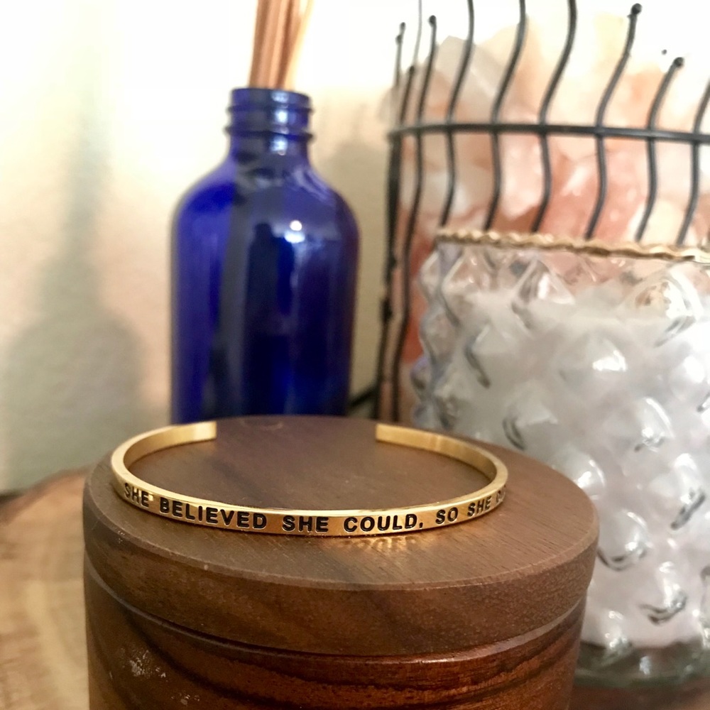 Mantra Band Gold Bracelet Bangle